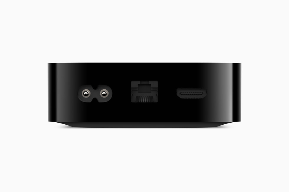 Apple TV 4K rear ports — HDMI 2.1, Gigabit Ethernet (on the higher-tier model)